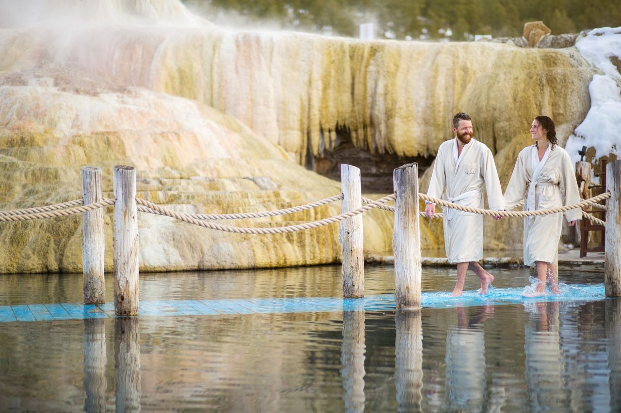 Couple in the Hot Springs at the Springs Resort & Spa